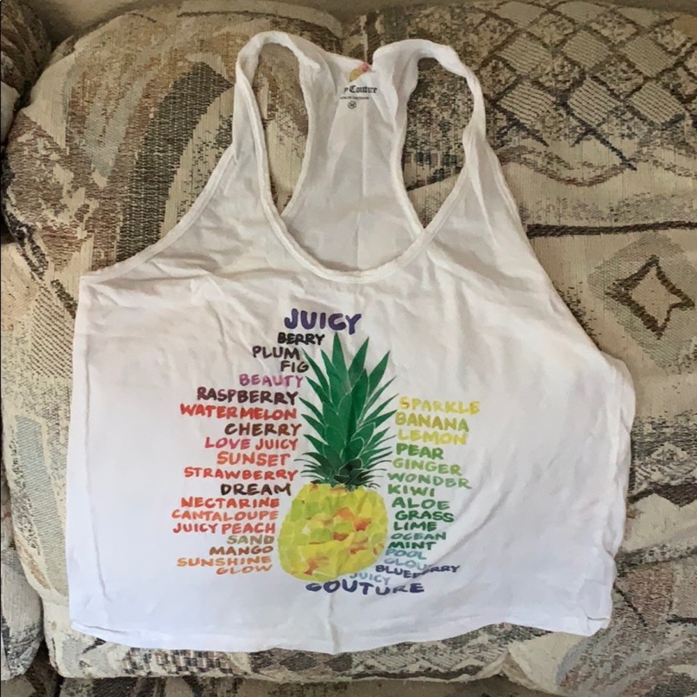 Juicy Couture Pineapple Y-back Tank Too sz M